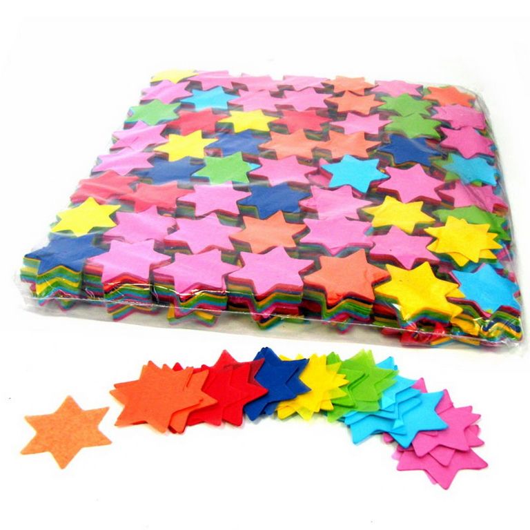 Magic FX Slowfall Konfetti Stars Ø55mm Bunt Beutel