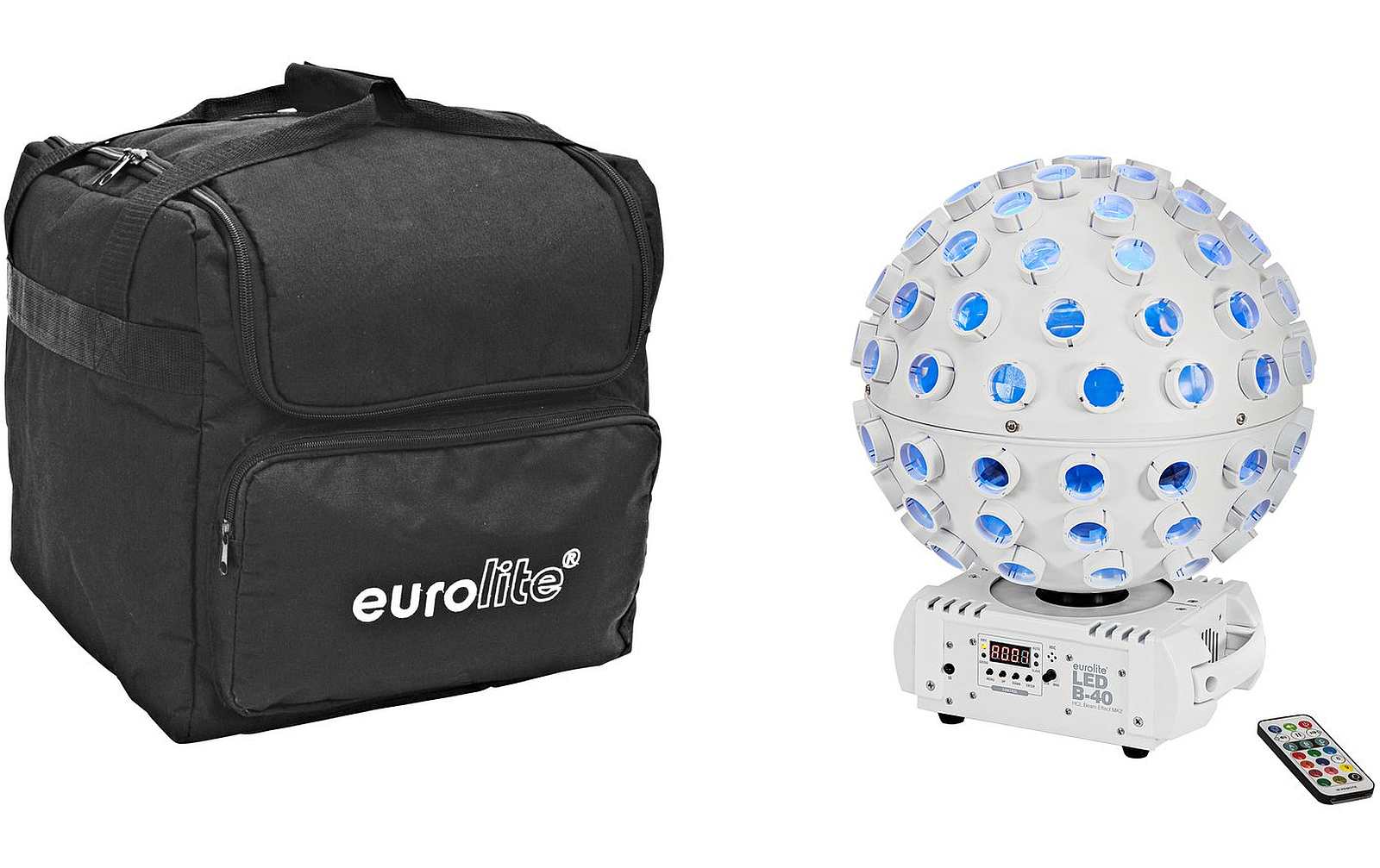 Eurolite Set LED B-40 HCL MK2 weiß + Soft-Bag
