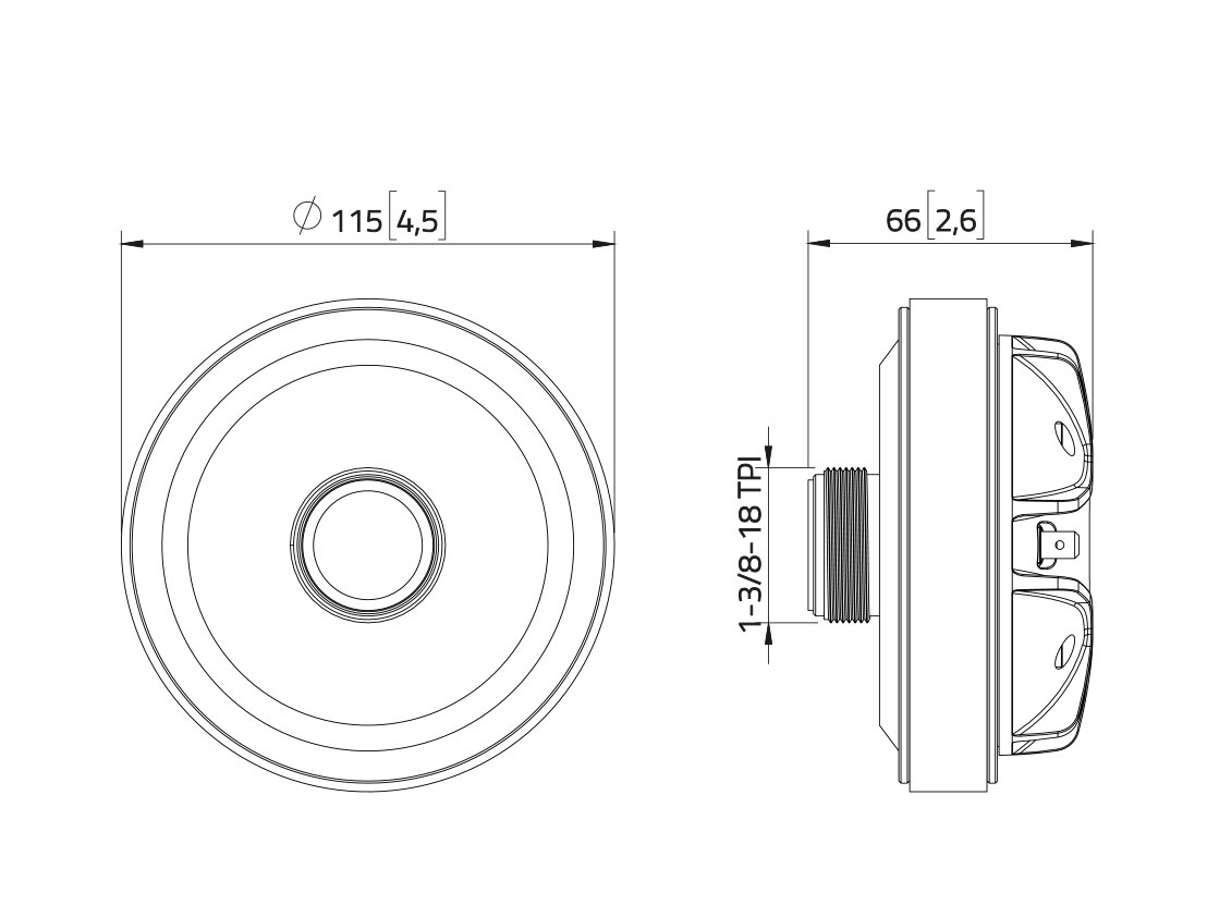 Lavoce DF10.172KS 1" Kompressionstreiber, Ferrit