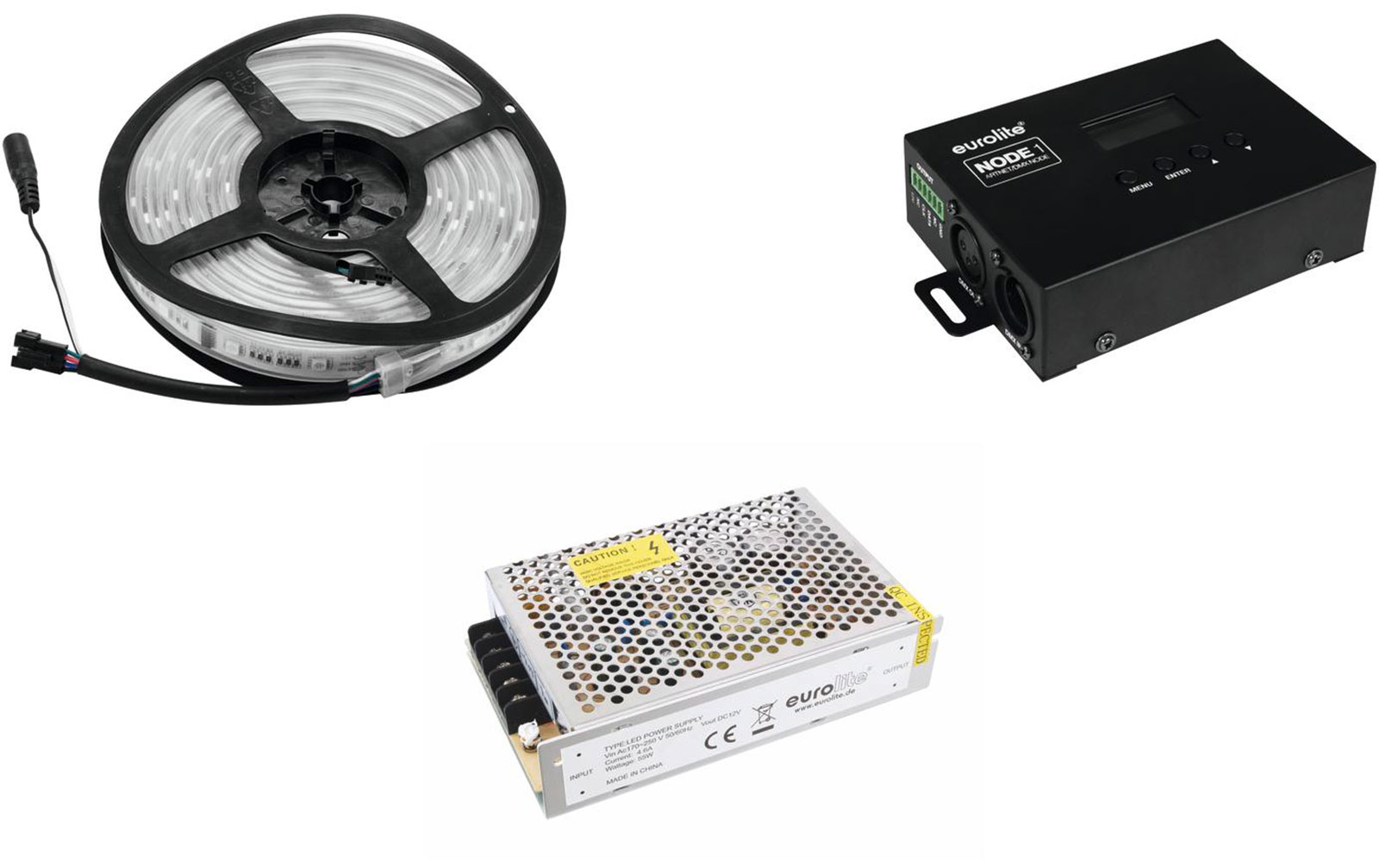 Eurolite Set LED IP Pixel Strip 160 5m + Trafo + Artnet-DMX Node