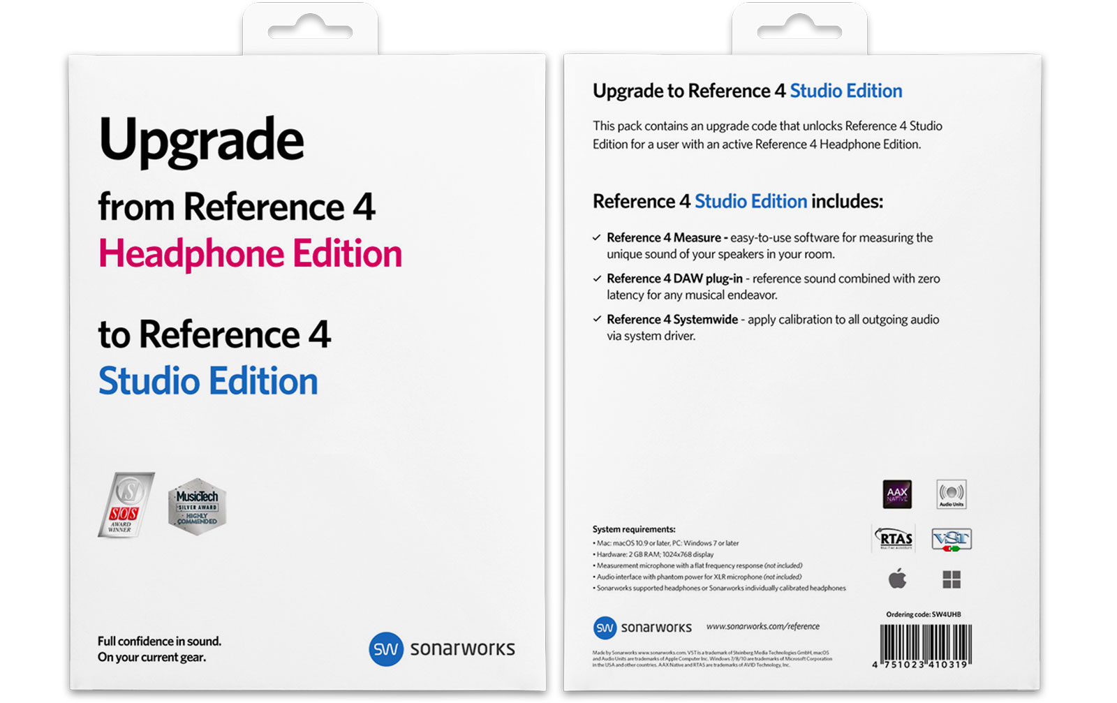 Sonarworks UPGRADE Headphone to Studio edition - Box