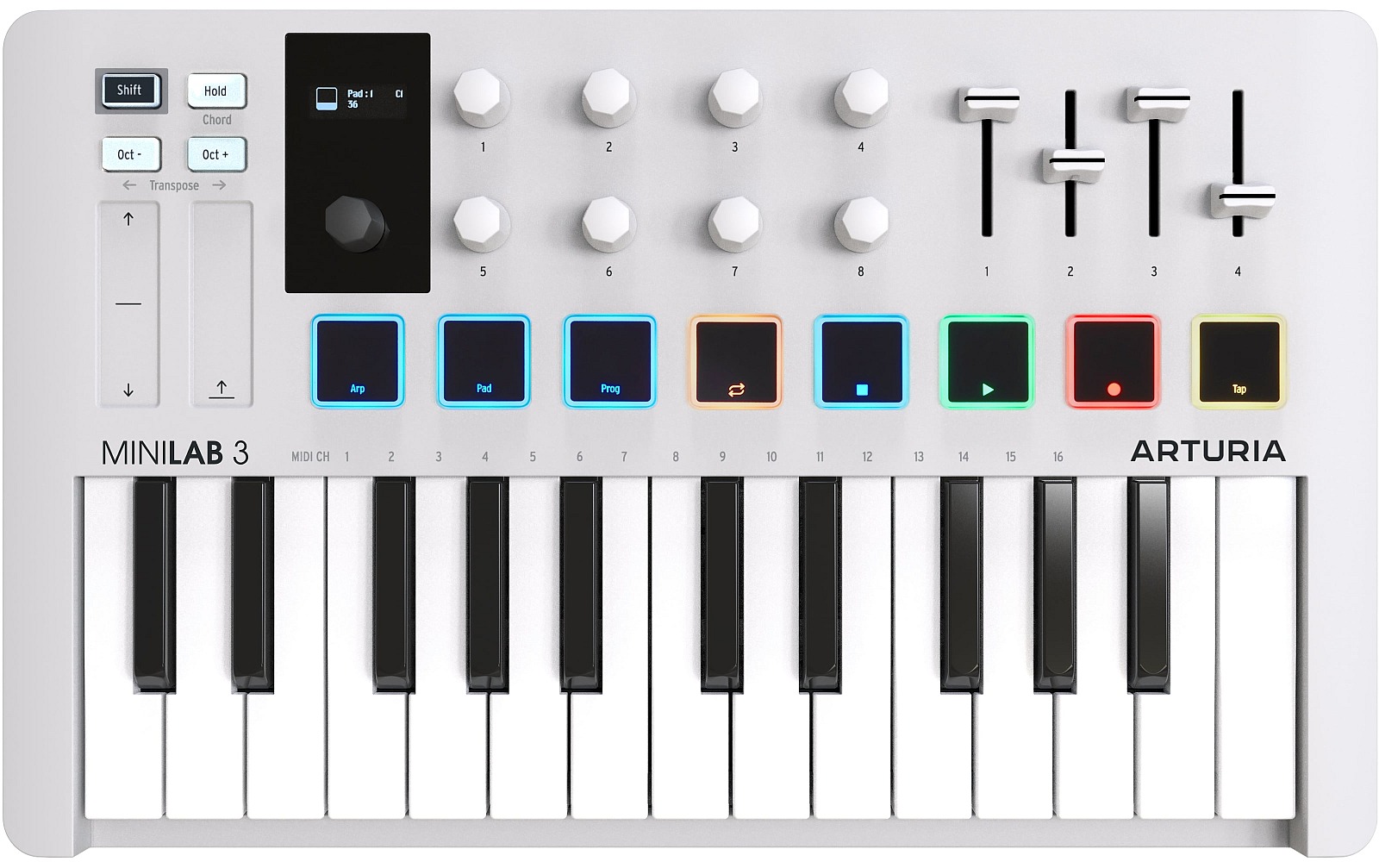 Arturia Minilab 3 weiß Pulse Case Bundle