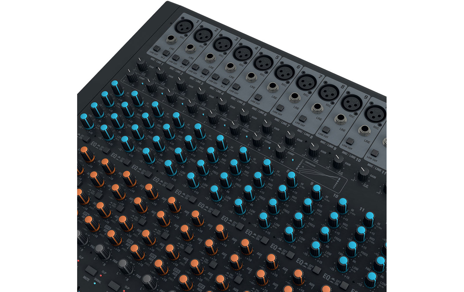 LD Systems VIBZ 24 DC 24-Kanal Mischpult mit DFX und Kompressor