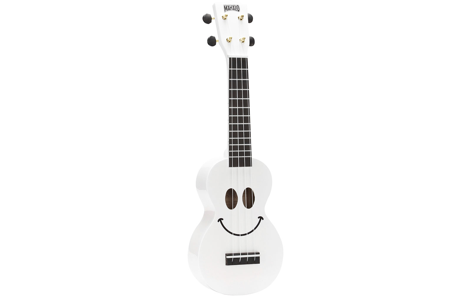 Mahalo Smiley Ukulele White