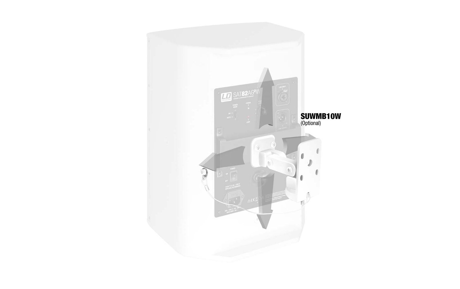 LD Systems SAT 82 A G2 - 8" Installationslautsprecher aktiv weiß