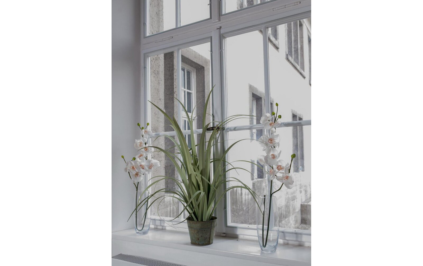 Europalms Yuccabusch, schmale Blätter, 80cm, Kunststoffpflanze