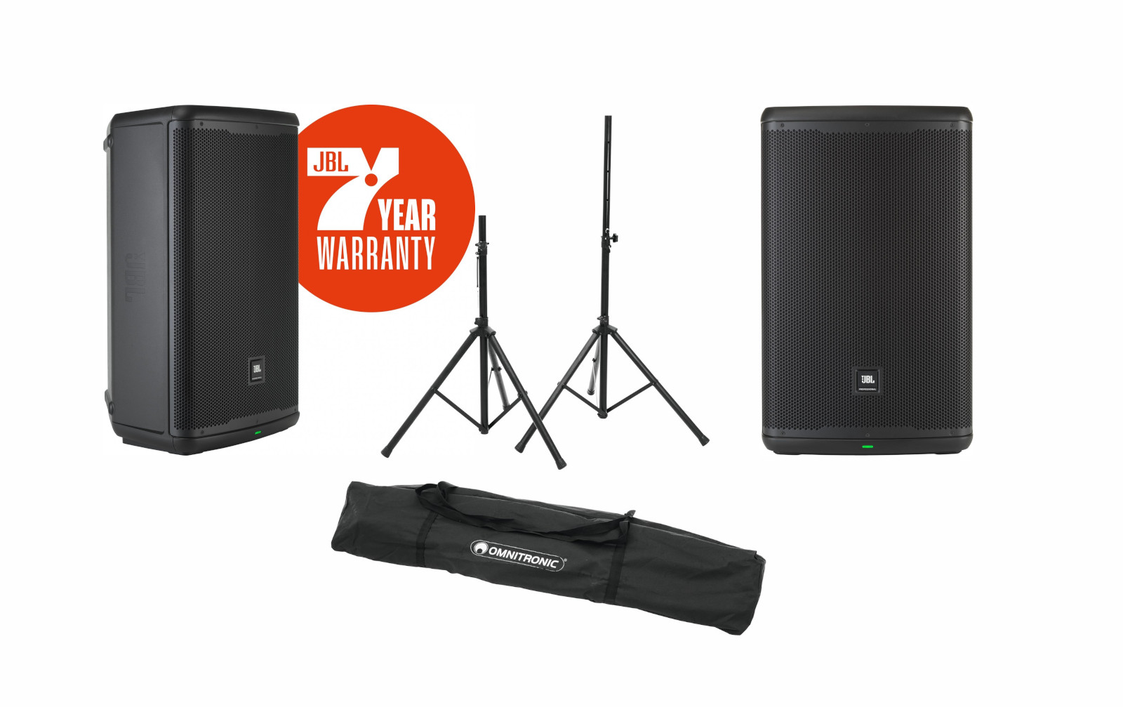 JBL EON 715 Paar inkl. gratis Ständer Set