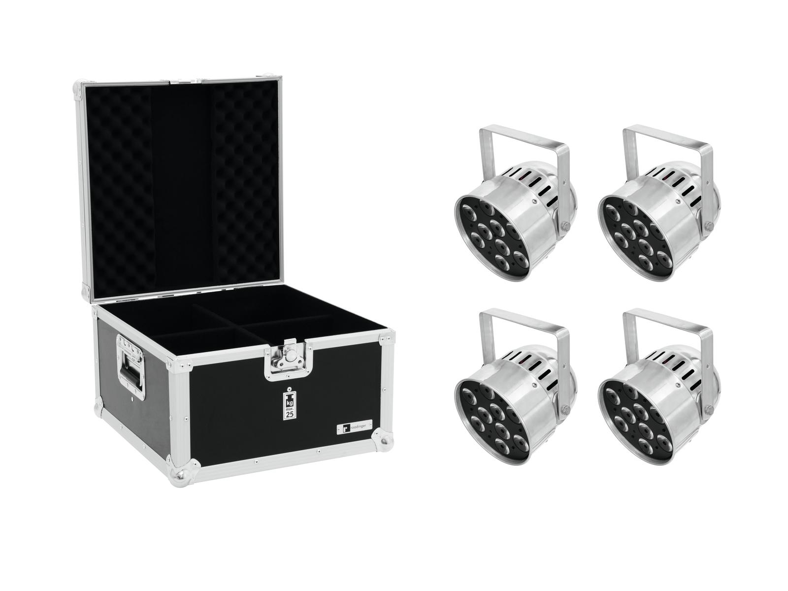 Eurolite Set 4x LED PAR-56 QCL Short sil + EPS Case