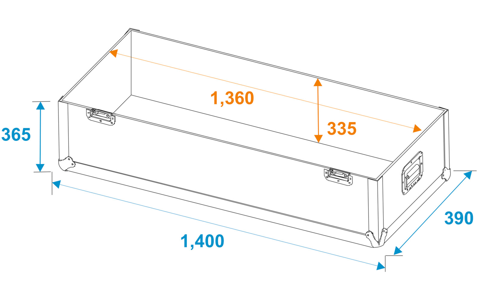 Roadinger Flightcase 2x LCD ZL55