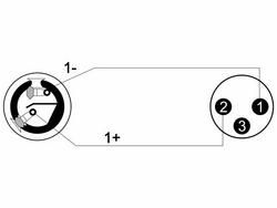 Omnitronic Adapterkabel Speaker (F) / XLR (M), 1m, schwarz