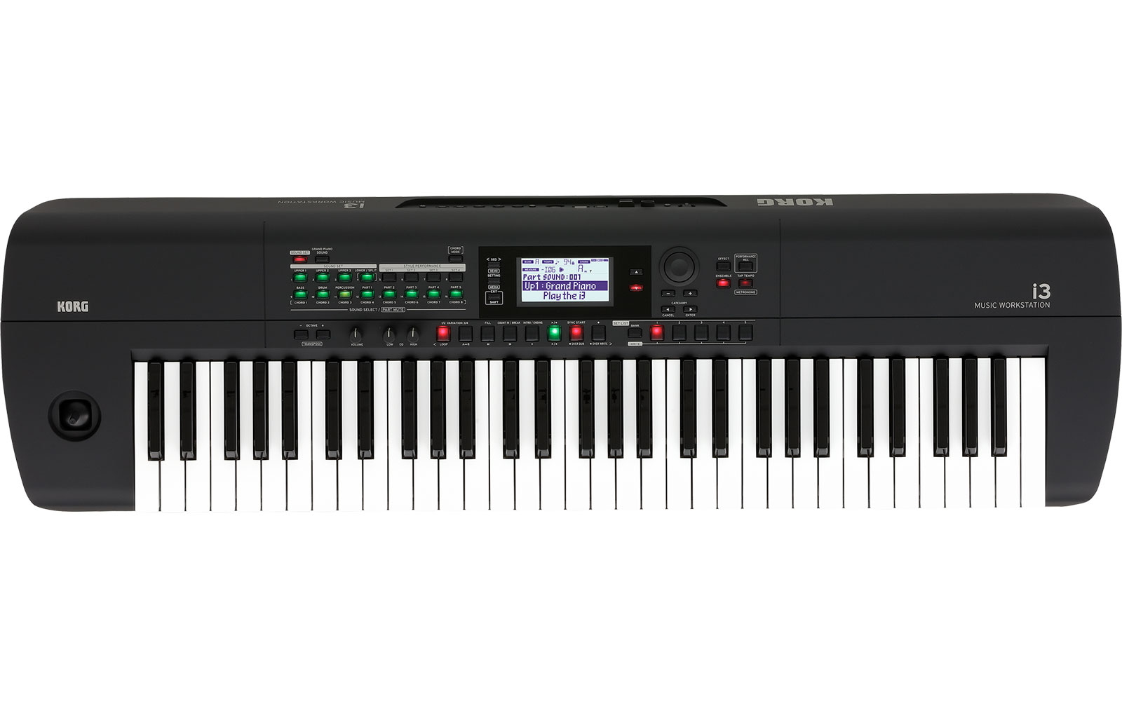 Korg i3 Workstation mit 61 Tasten, schwarz