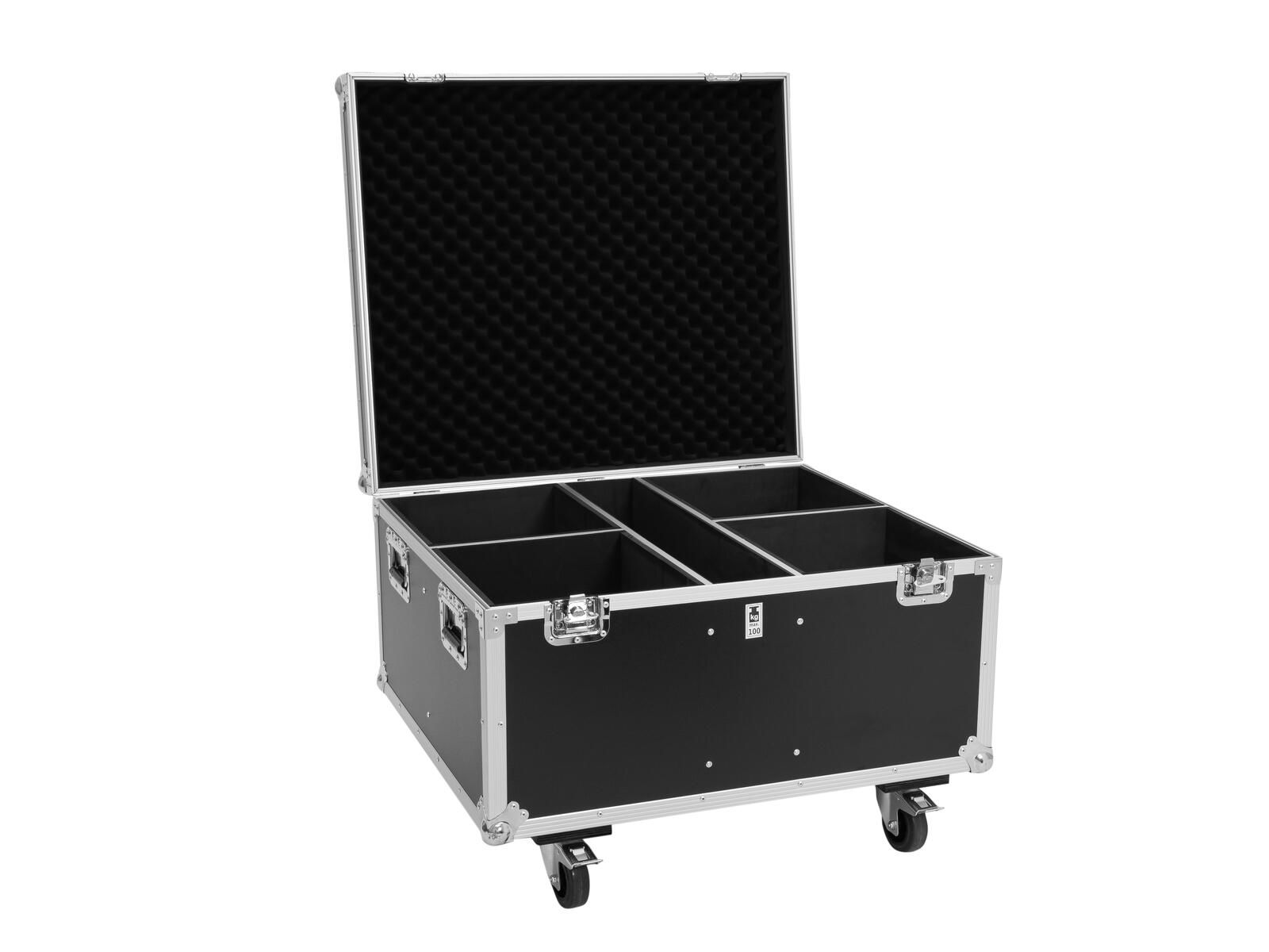 Roadinger Flightcase 4x THA-100F MK3 mit Rollen