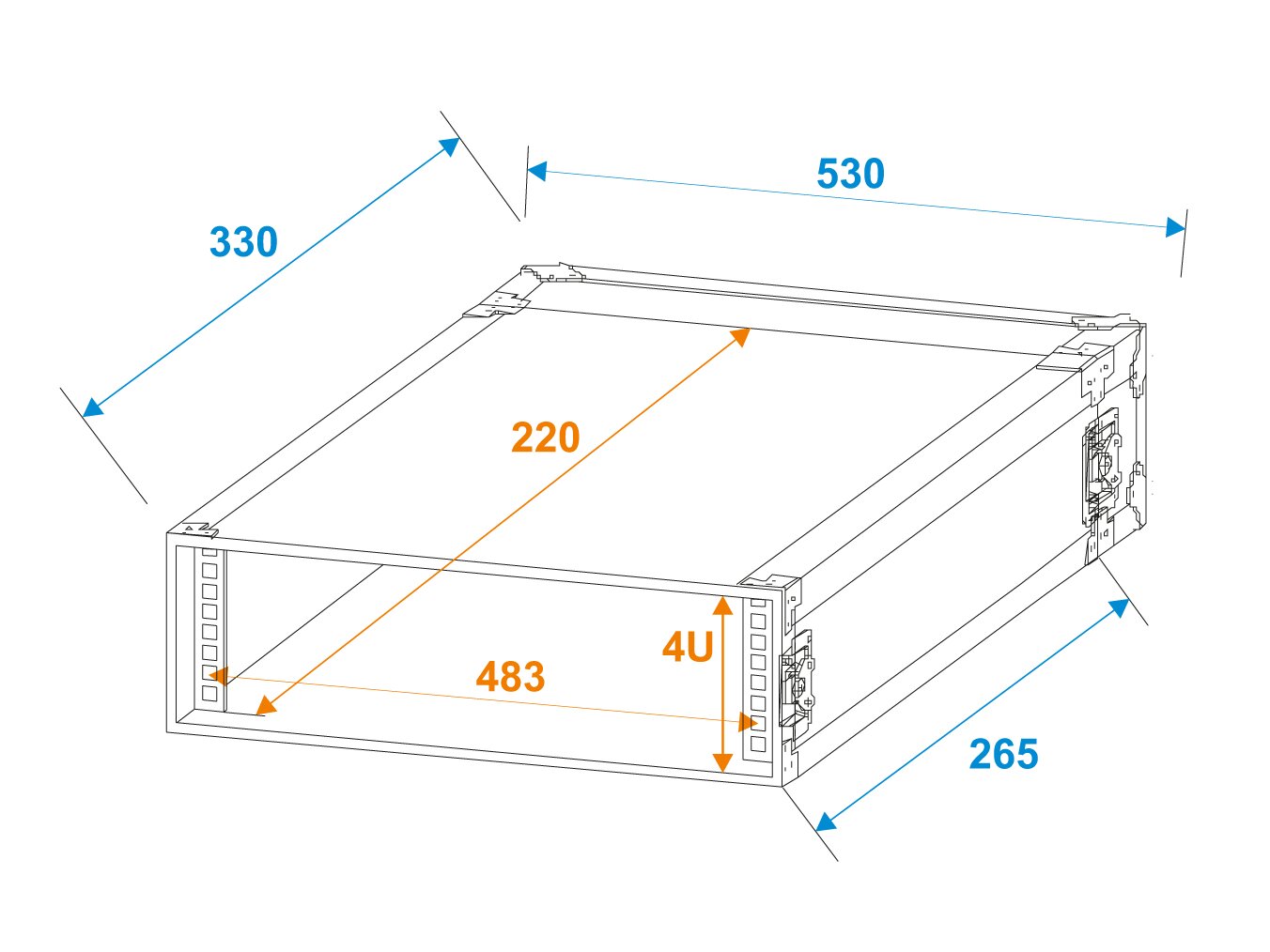Roadinger Rack Profi 4HE 25cm