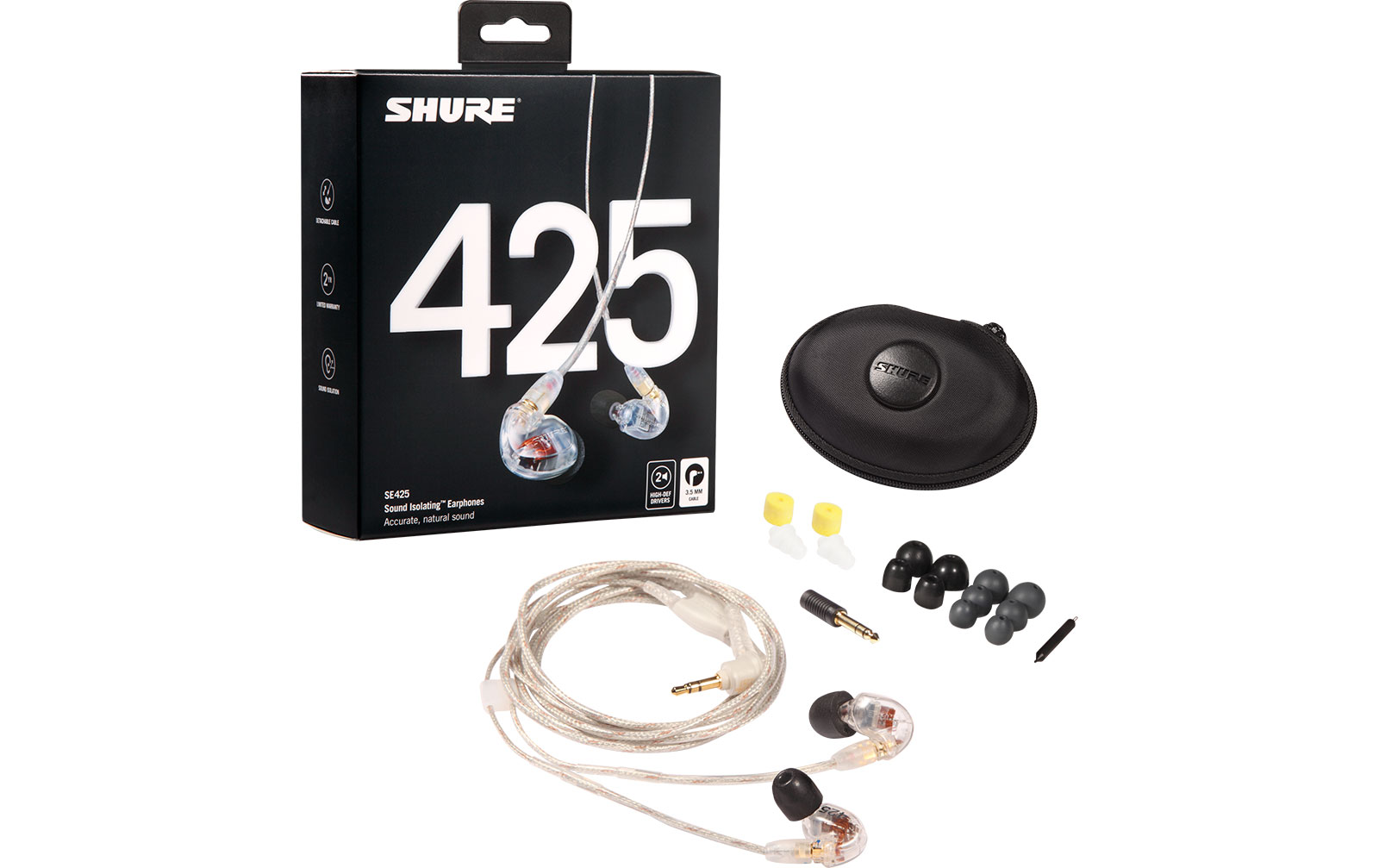 Shure SE 425-CL Sound Isolating Ohrhörer transparent Demo-Ware