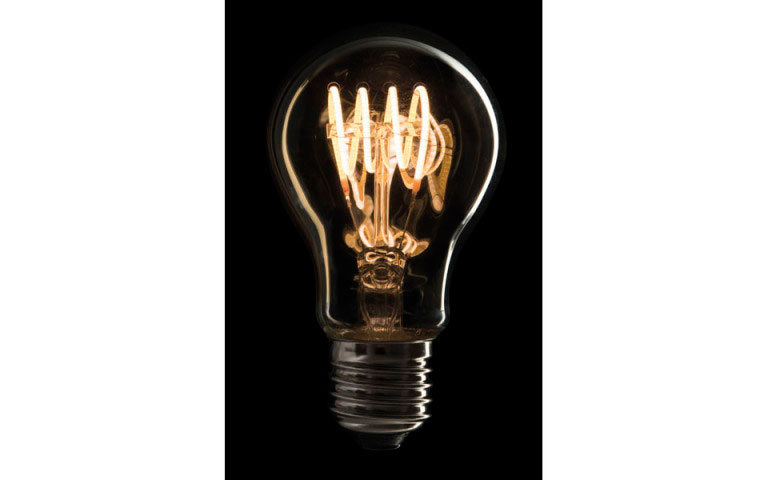 Showtec LED Filament Bulb E27 4W, Dimmable, Gold glass cover