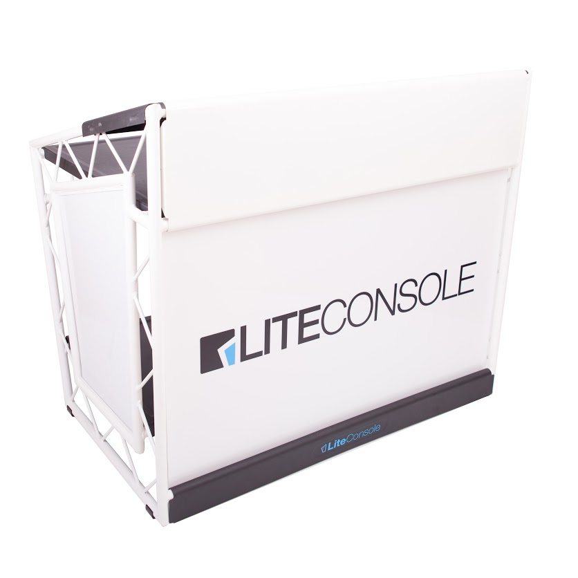 LiteConsole XPRS white, mobiler DJ-Tisch