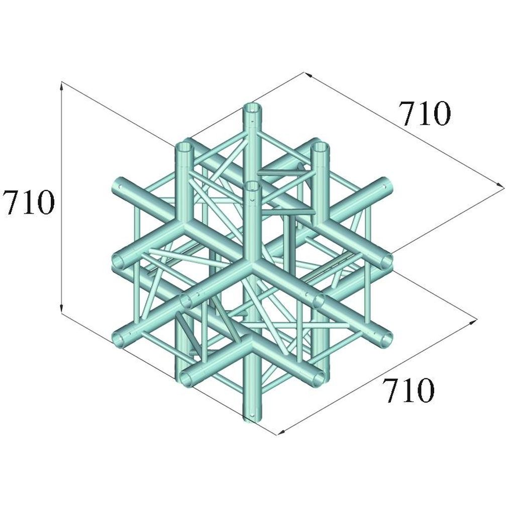 Alutruss Quadlock 6082C-61 6-Wege-Kreuzstück