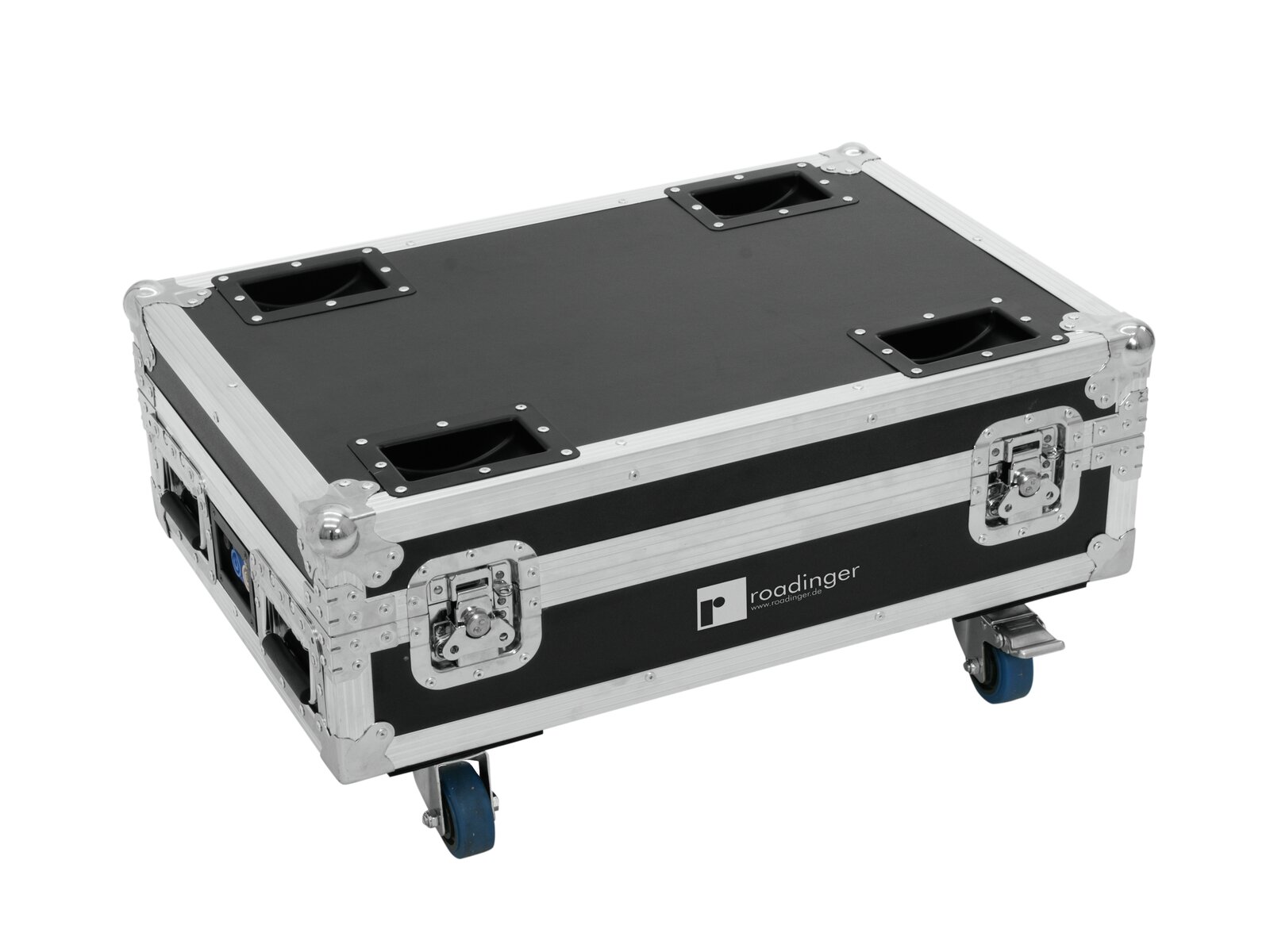 Roadinger Flightcase 4x Akku BAR-6 Glow QCL Flex QuickDMX mit La