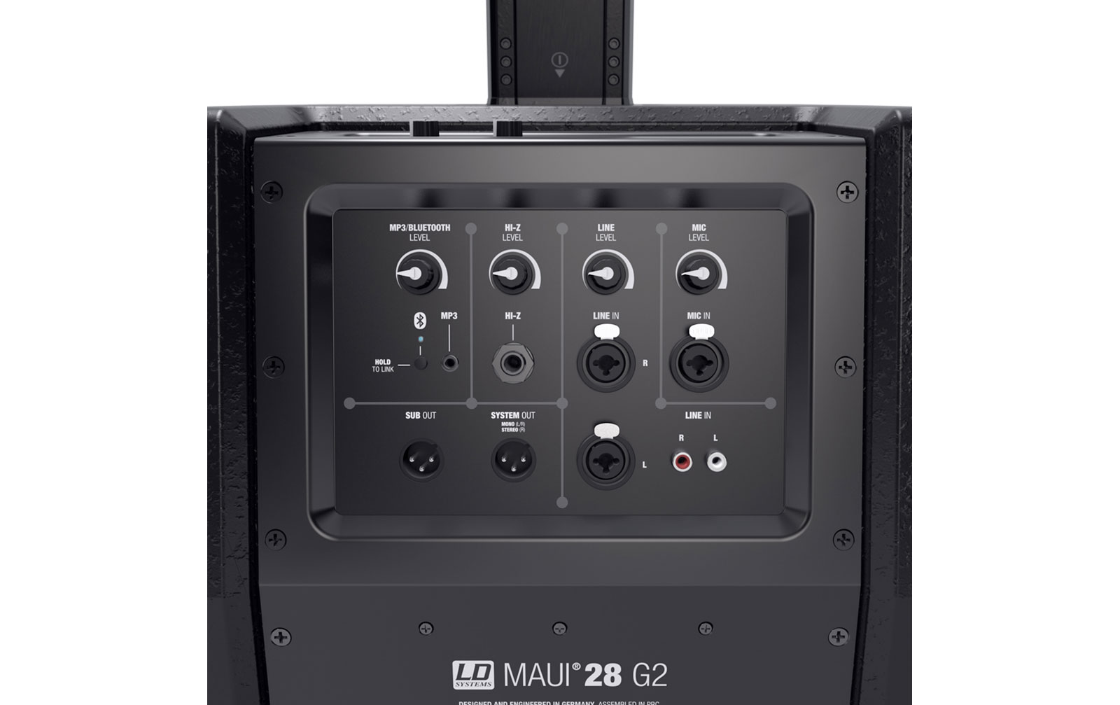 LD Systems MAUI 28 G2 Kompaktes Säulen PA System aktiv mit Mixer und Bluetooth schwarz