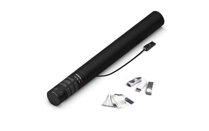 Magic FX Elektrische Konfetti Kanone 50cm Weiß/Silber Met.