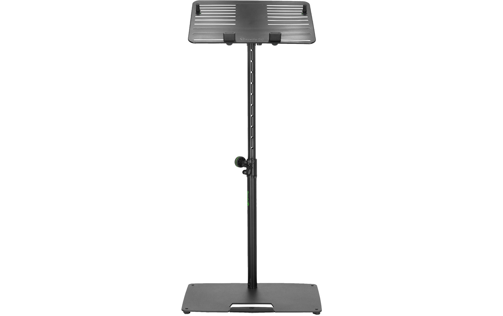 Gravity LTS T 02 B - Universal Laptop-Ständer mit verstellbaren Haltepins und Stahlfuß, Schwarz