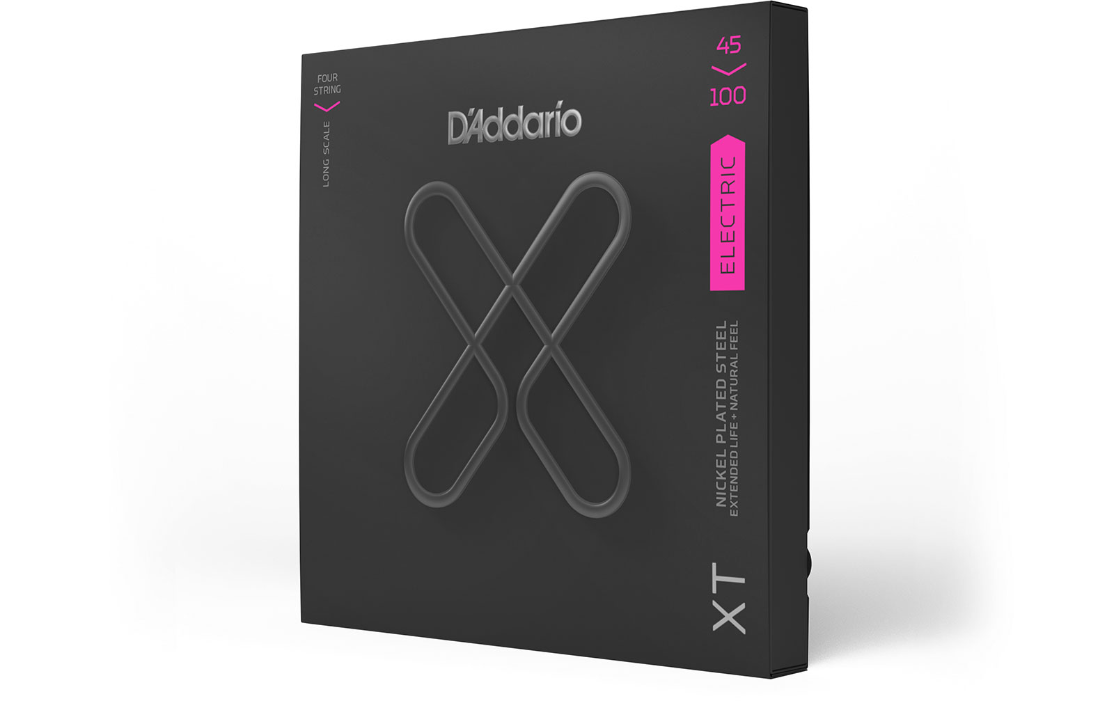 D'Addario XTB45100, XT Bass Nickel Plated Steel, Regular Light, Long Scale, 45-100