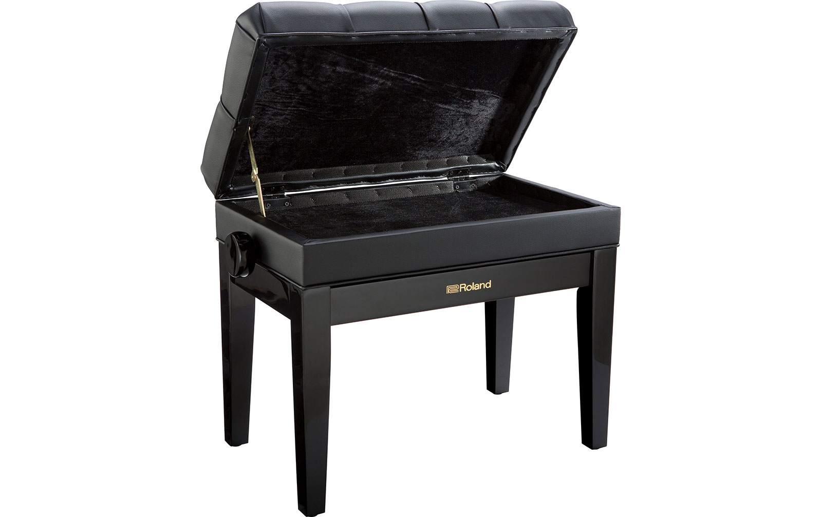 Roland RPB-500PE Klavierbank mit Staufach, Polished Ebony
