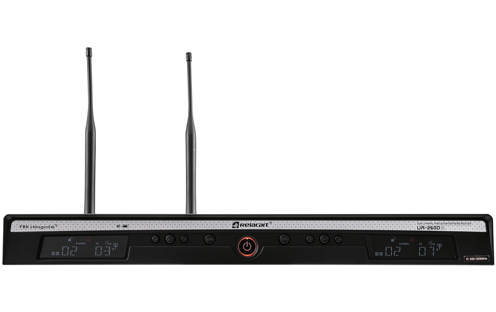 Relacart UR-260D 2-Kanal-UHF-Empfänger 522-554 MHz