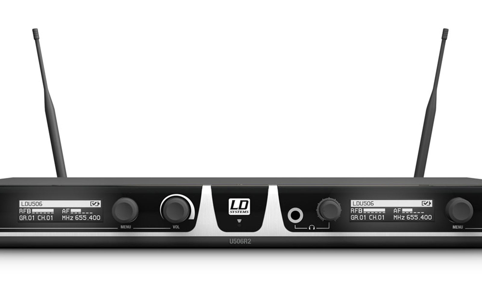 LD Systems U506 BPHH 2 Funkmikrofon System mit 2 x Bodypack und 2 x Headset beigefarben