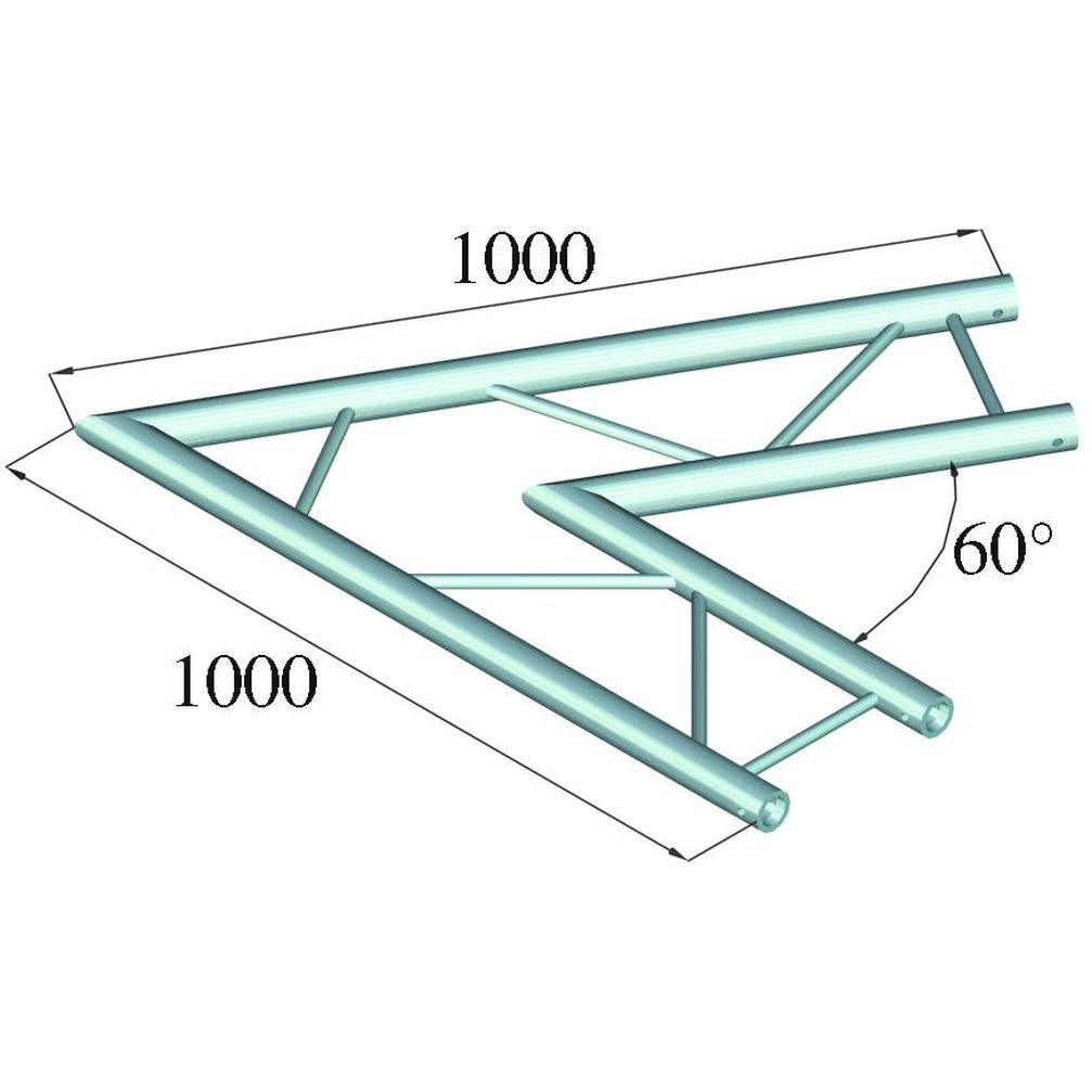 Alutruss Bilock BQ2-PAC20H 2-Weg Ecke 60°