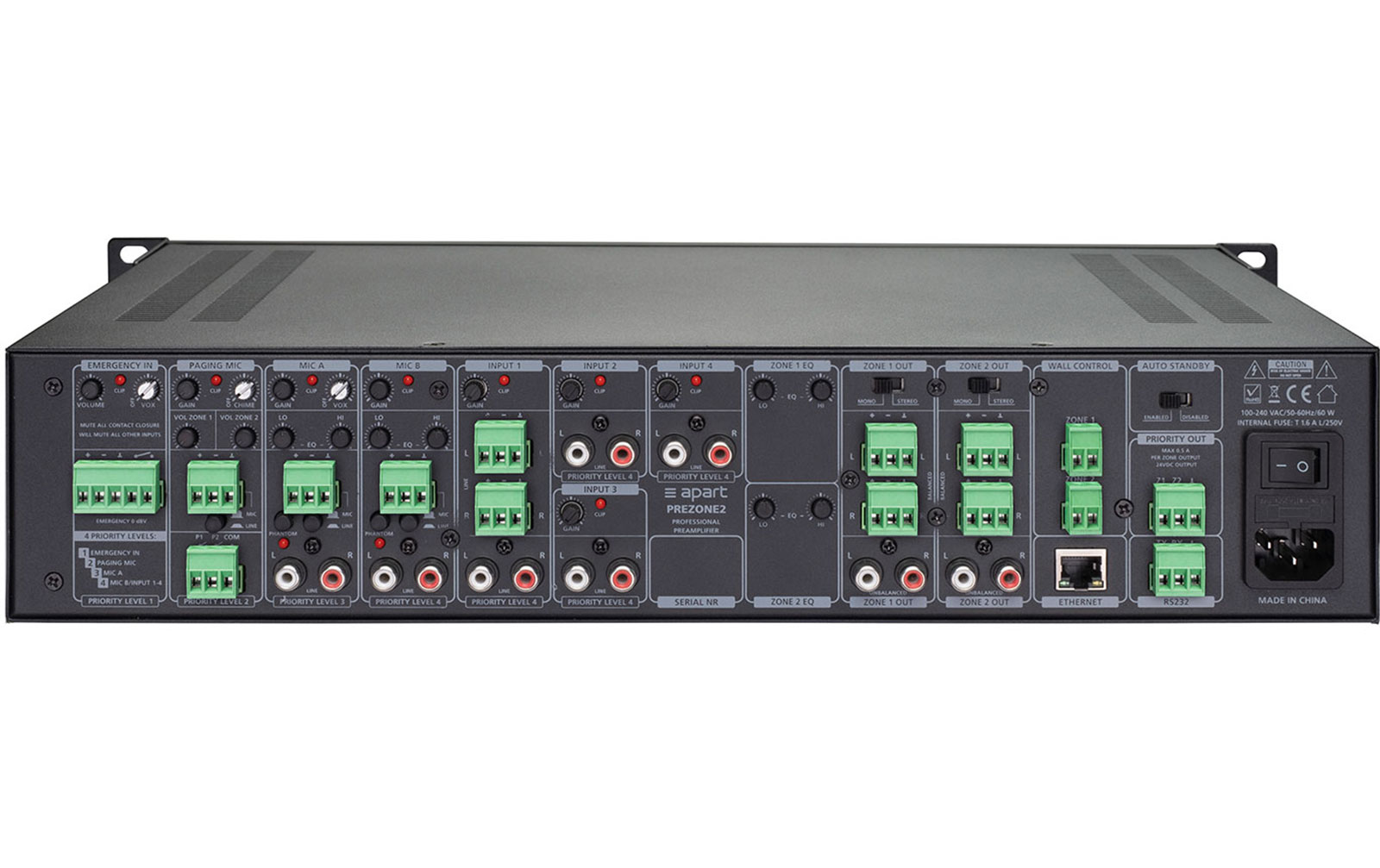 Apart Audio Pre Zone 2 by Biamp Systems