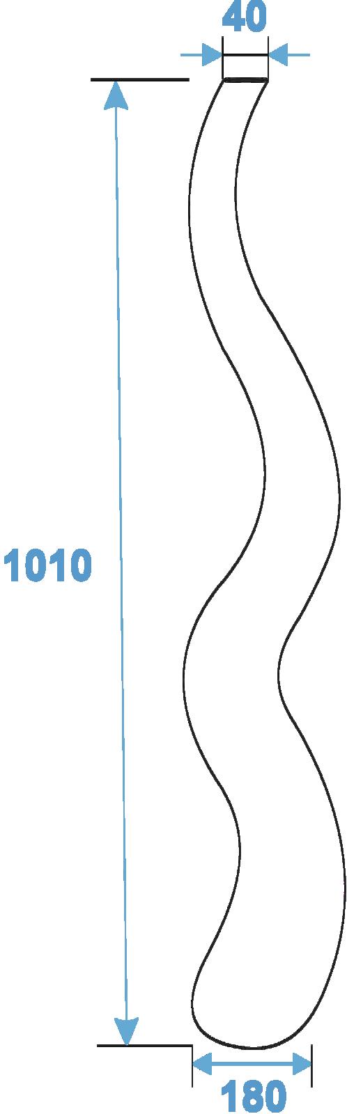 Europalms Designvase WAVE-100, weiß