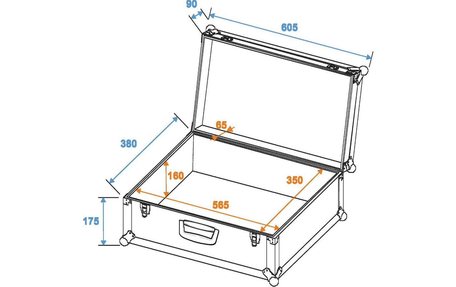 Roadinger Universal-Koffer-Case Tour Lock schwarz