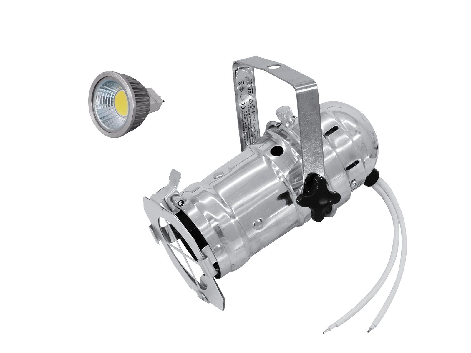 Eurolite Set PAR-16 Spot sil + MR-16 12V GX-5,3 5W LED COB 6400K