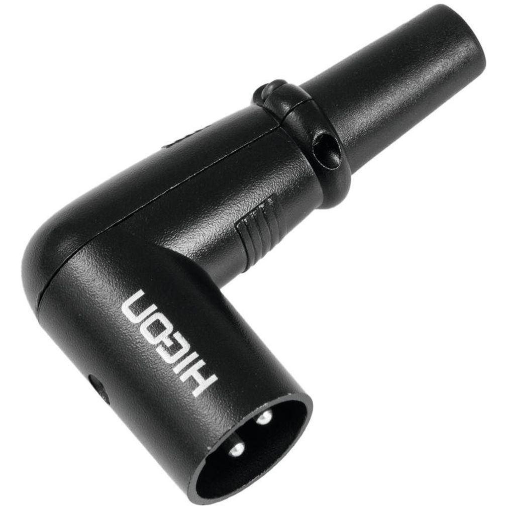 HICON XLR Stecker 3pol HI-X3RM-M, gewinkelt, schwarz