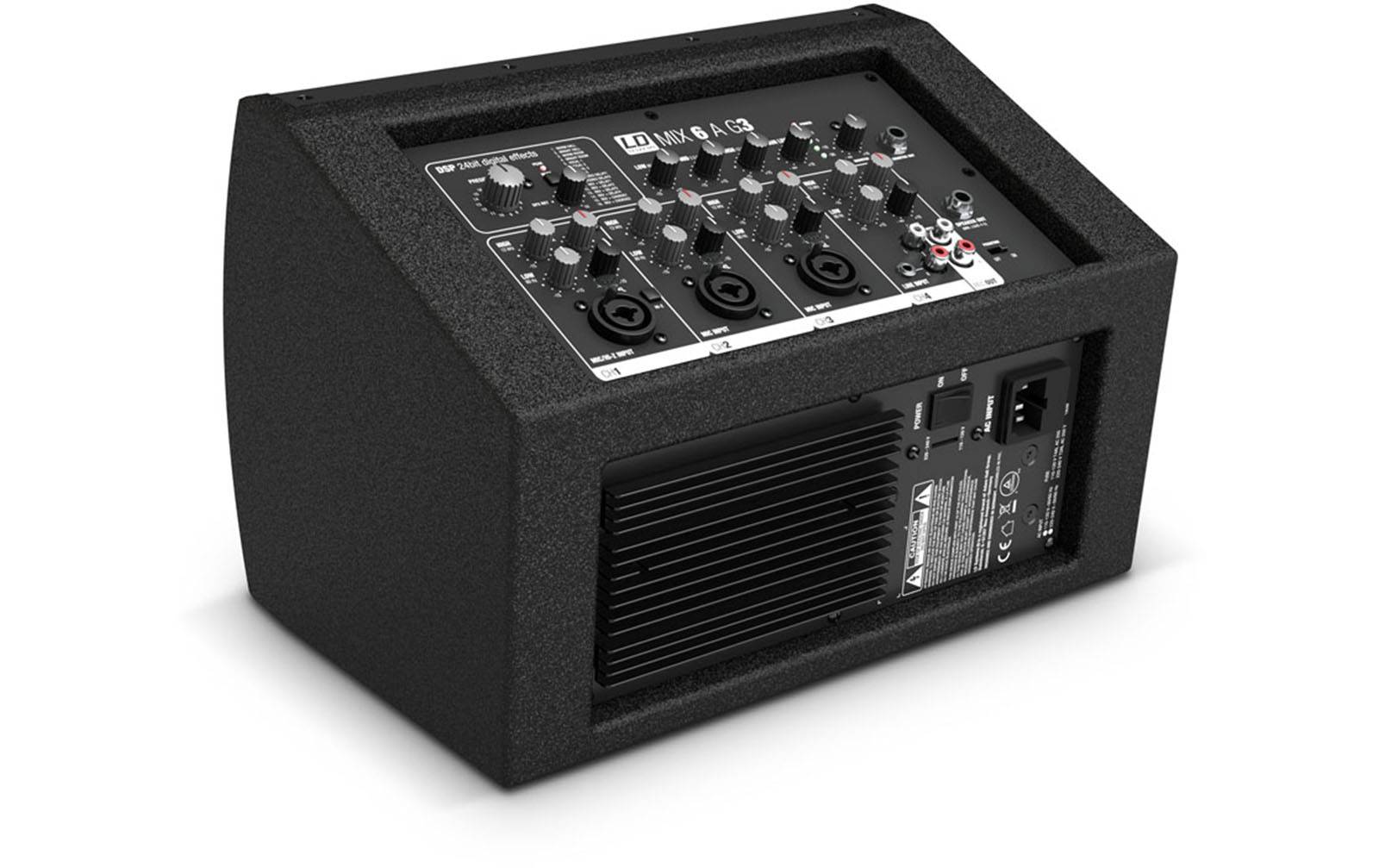 LD Systems MIX 6 A G3 2-Weg Aktiv-Lautsprecher mit integriertem 4-Kanal-Mixer