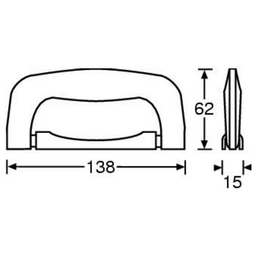 Adam Hall Hardware 3437 - Koffergriff Kunststoff schwarz