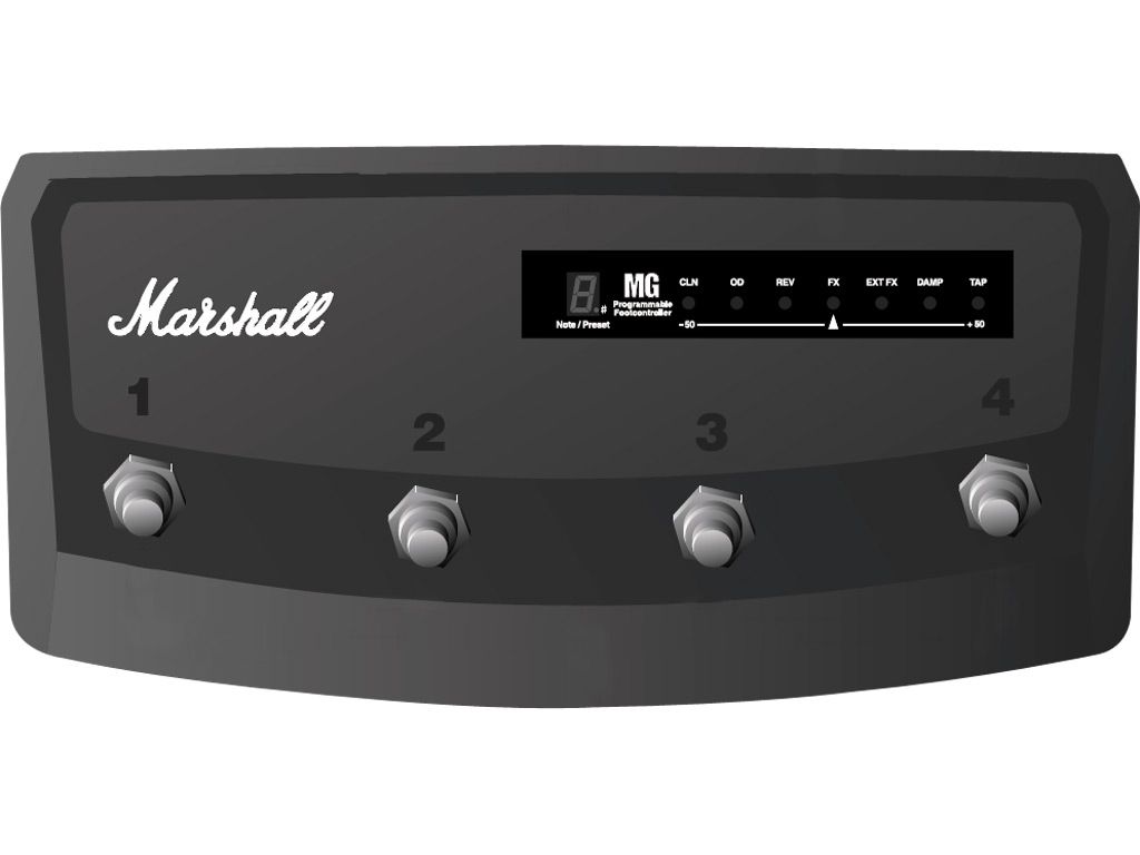 Marshall PEDL90008 Fußschalter 4-fach Stompware, programmierbar