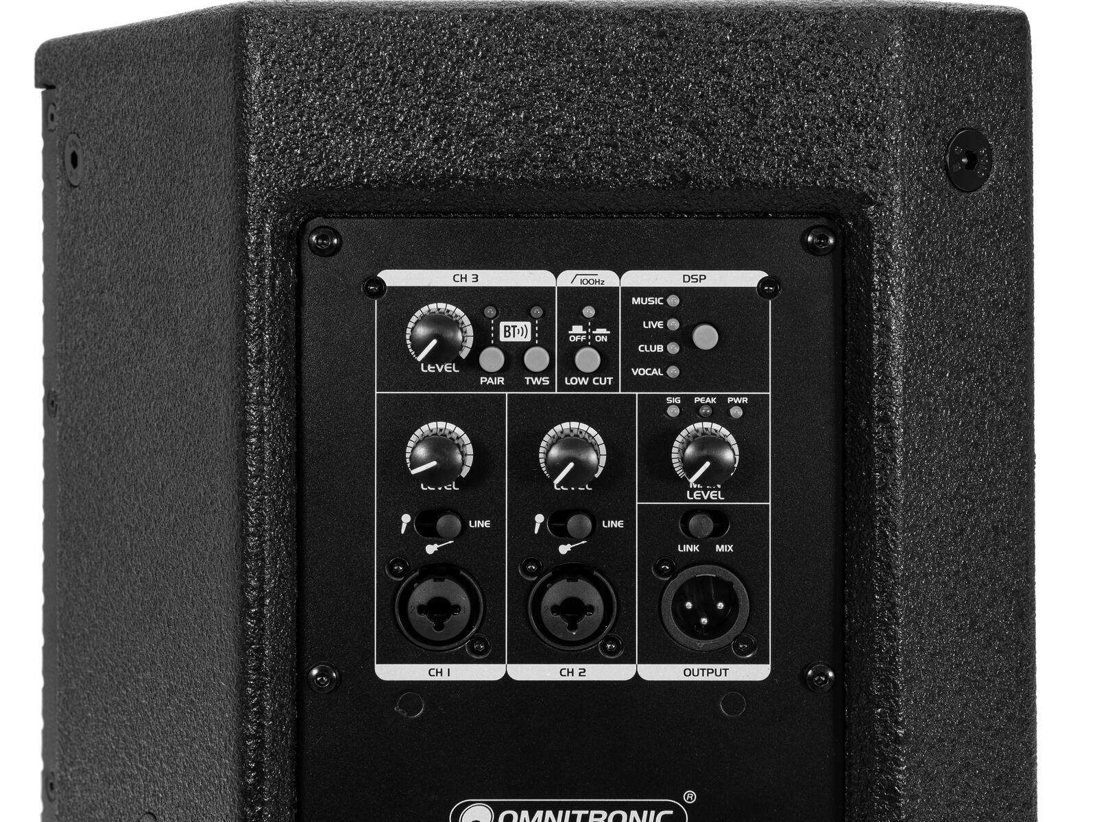 Omnitronic PAS-212A MK4 2-Wege-Top, aktiv, DSP, BT