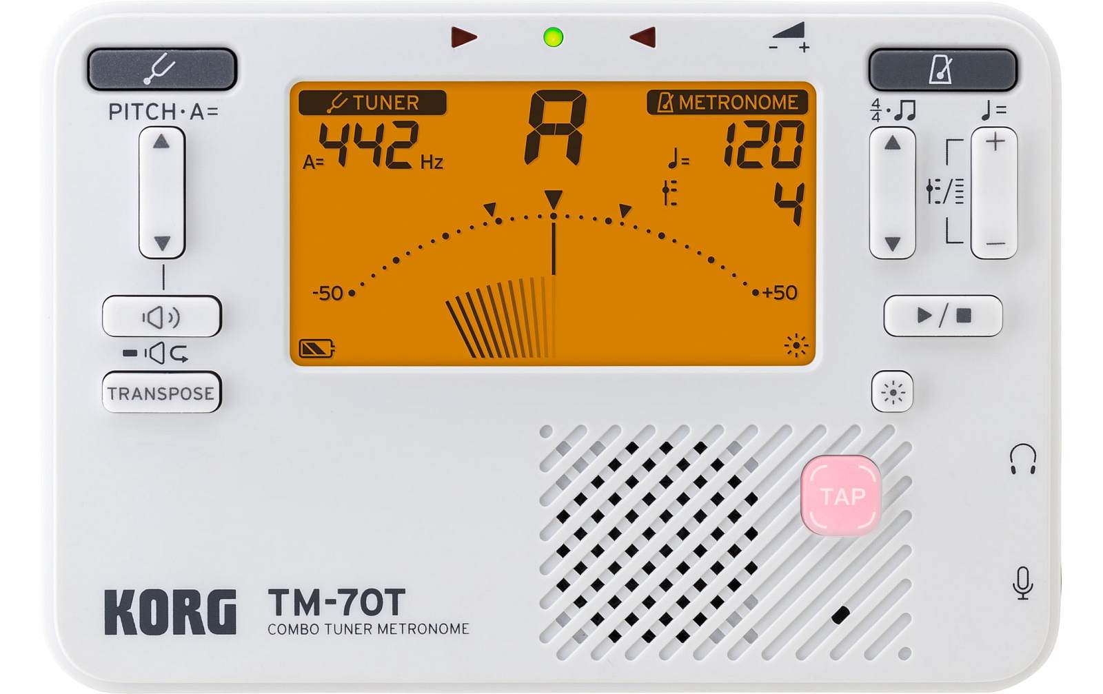 Korg TM-70 Metronom, Stimmgerät,  weiß