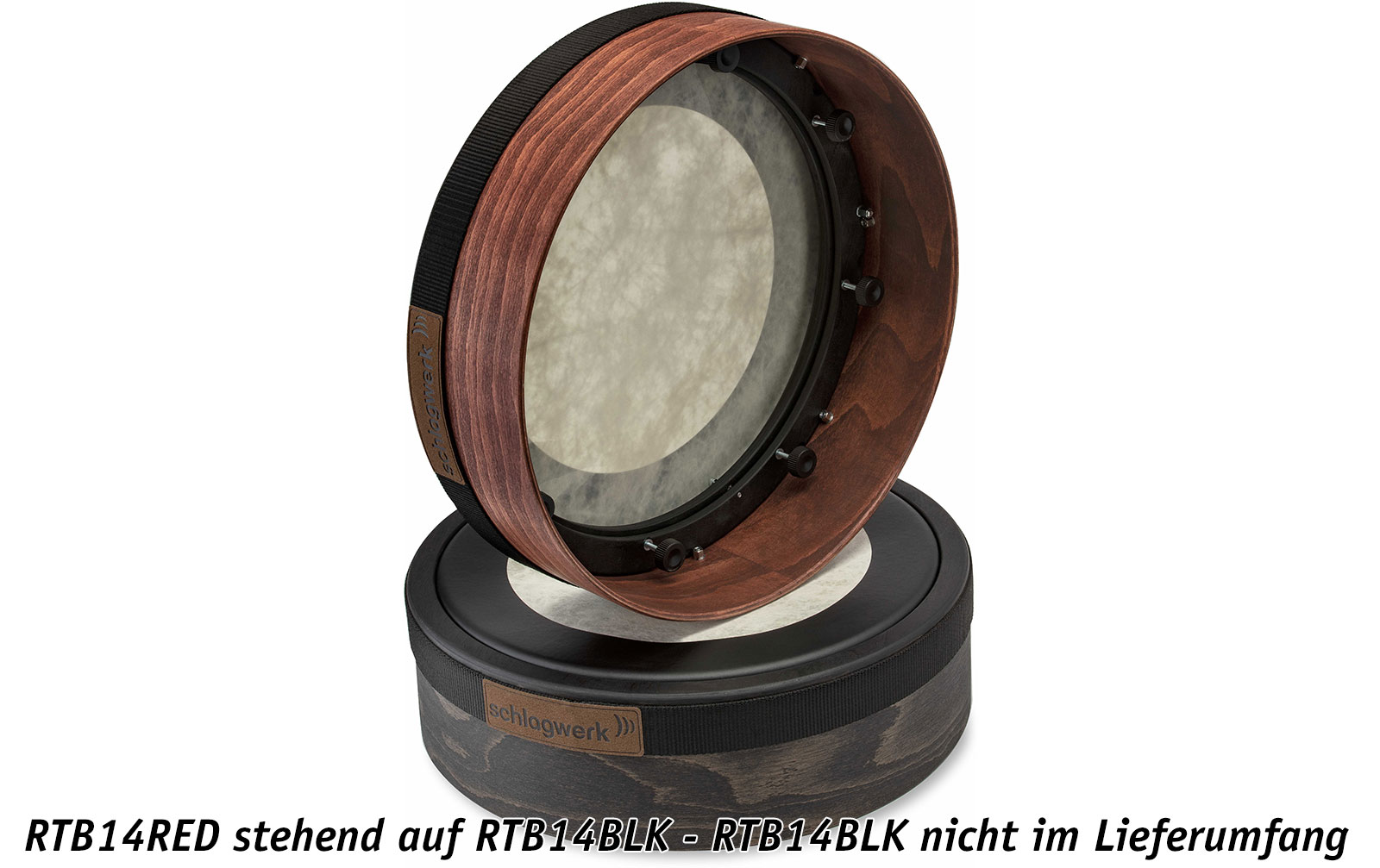 Schlagwerk RTB14RED Bodhran NeoTrad, Red Brown, 14" Mylarhead, inkl. BT24
