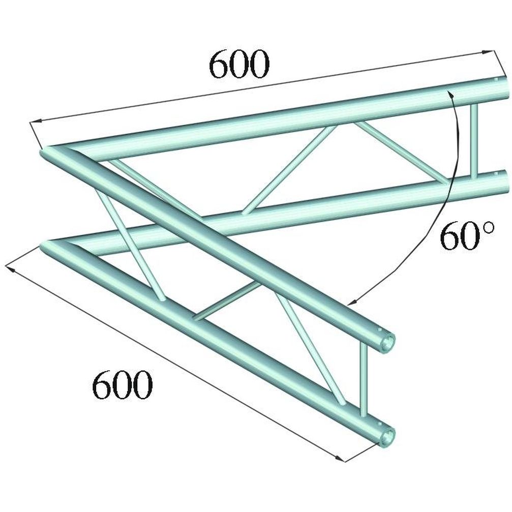 Alutruss Decolock DQ2-PAC20V 2-Weg Ecke 60°
