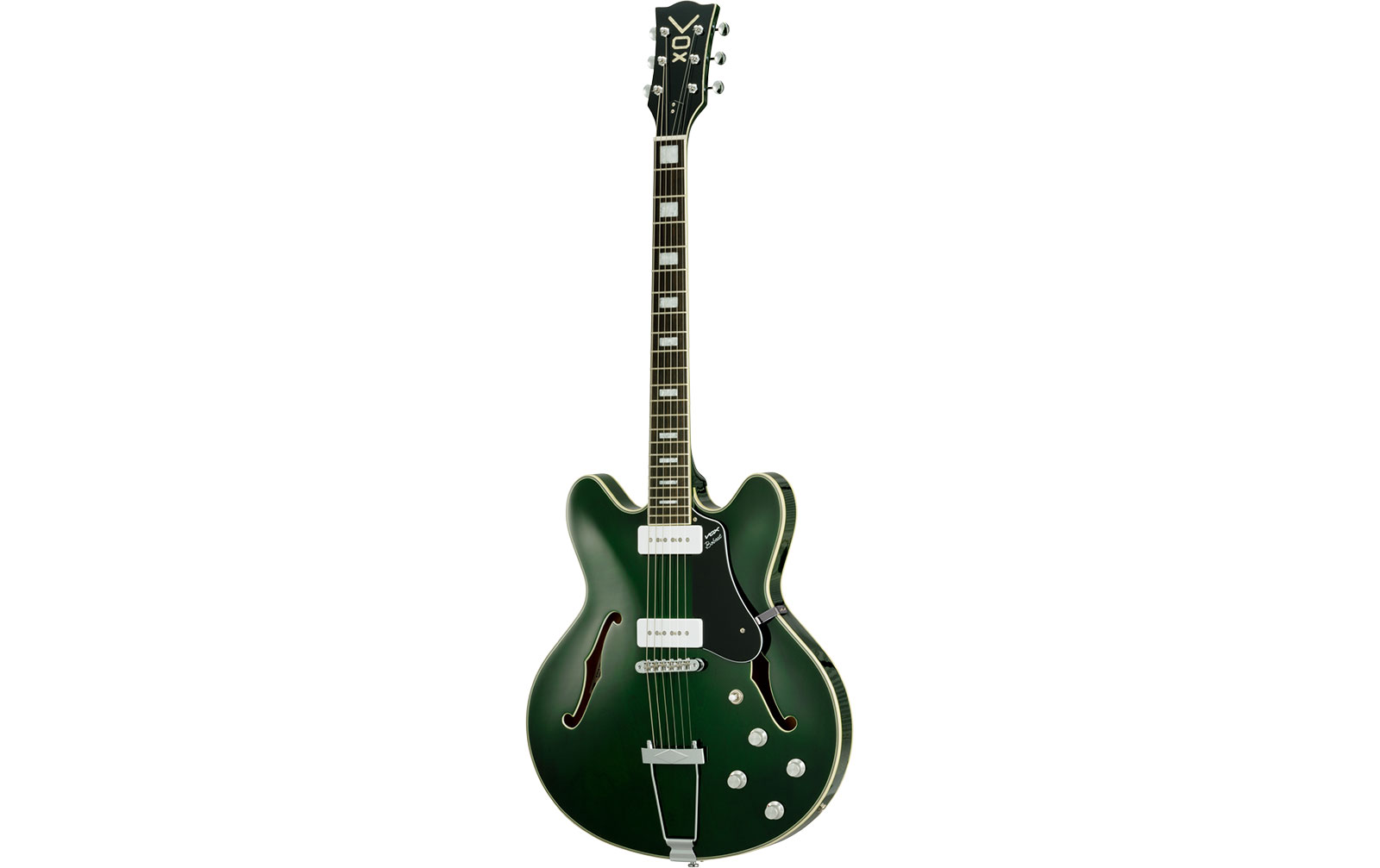 Vox Bobcat V90 Italian Green, halbakustische E-Gitarre inkl. Koffer