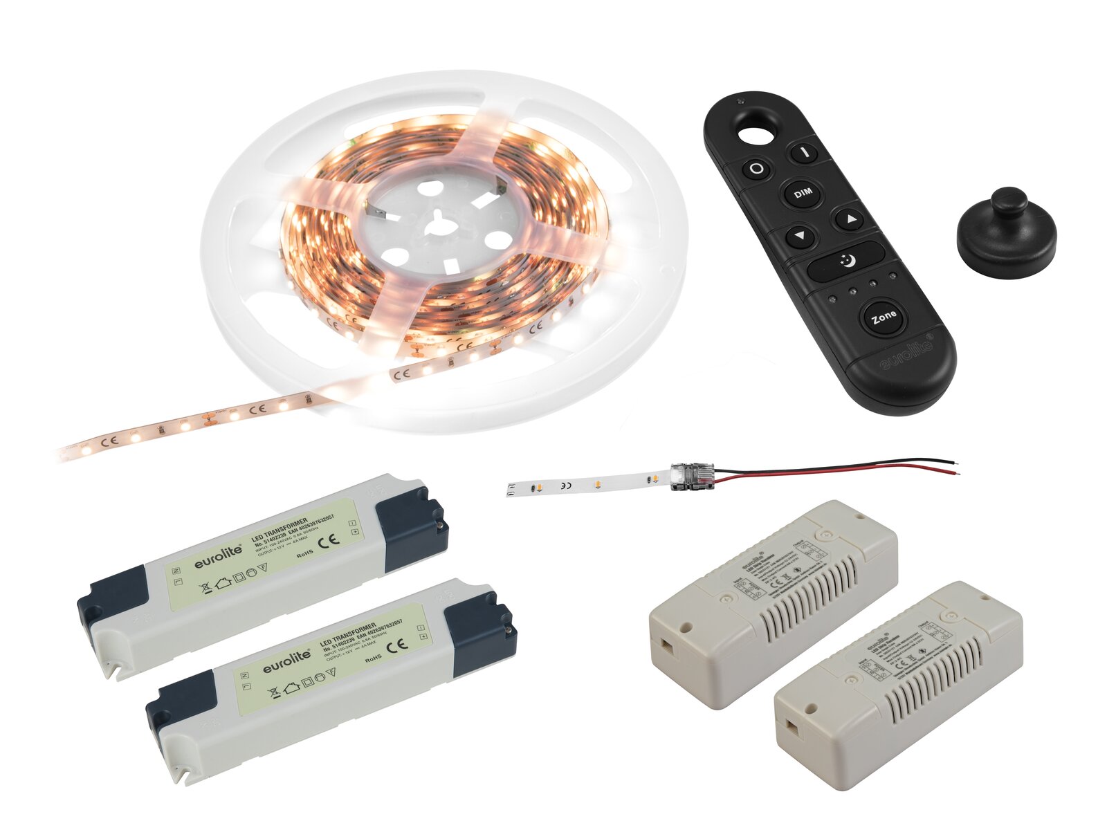 Eurolite Set LED Strip 2700K 5m + 2x Controller Zone + 2x Trafo
