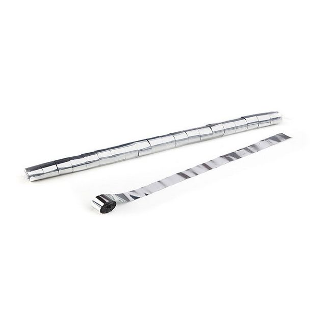 Magic FX Metallic Luftschlangen 10m x 2.5cm Silber Beutel