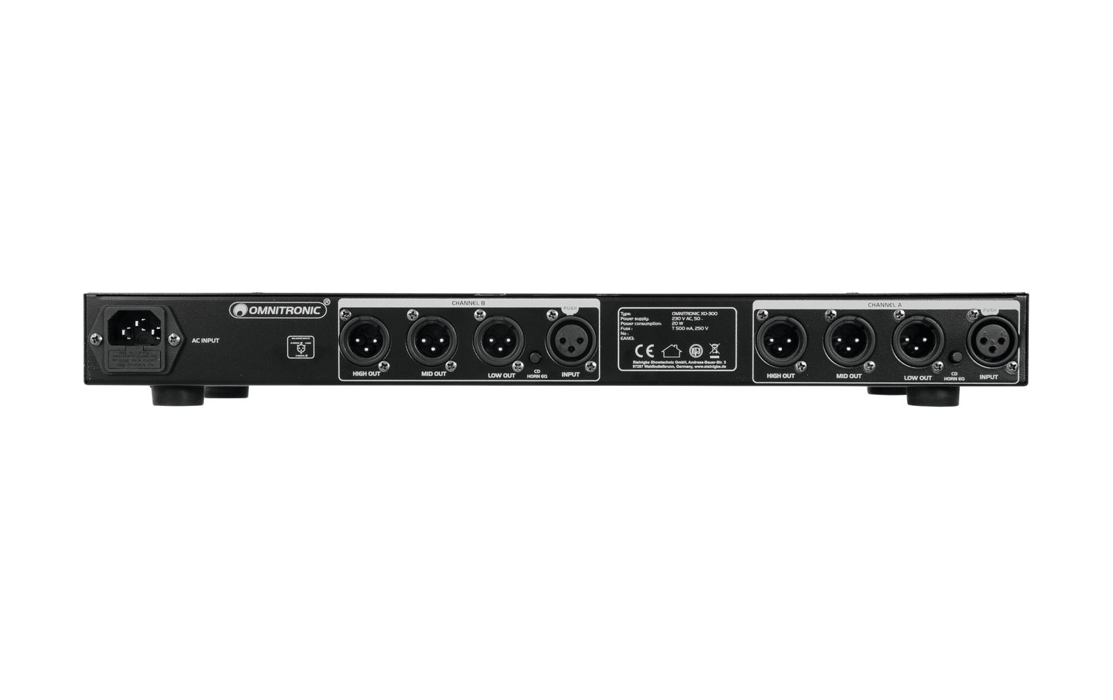 Omnitronic XO-300 Aktive Frequenzweiche