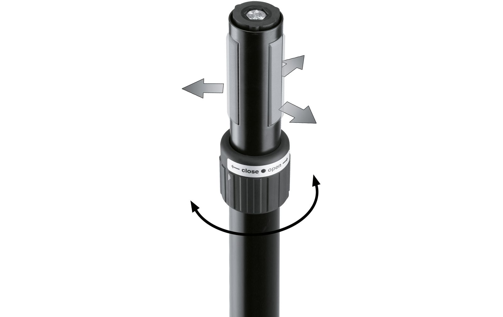 K&M 21368 Distanzrohr Ring Lock, schwarz