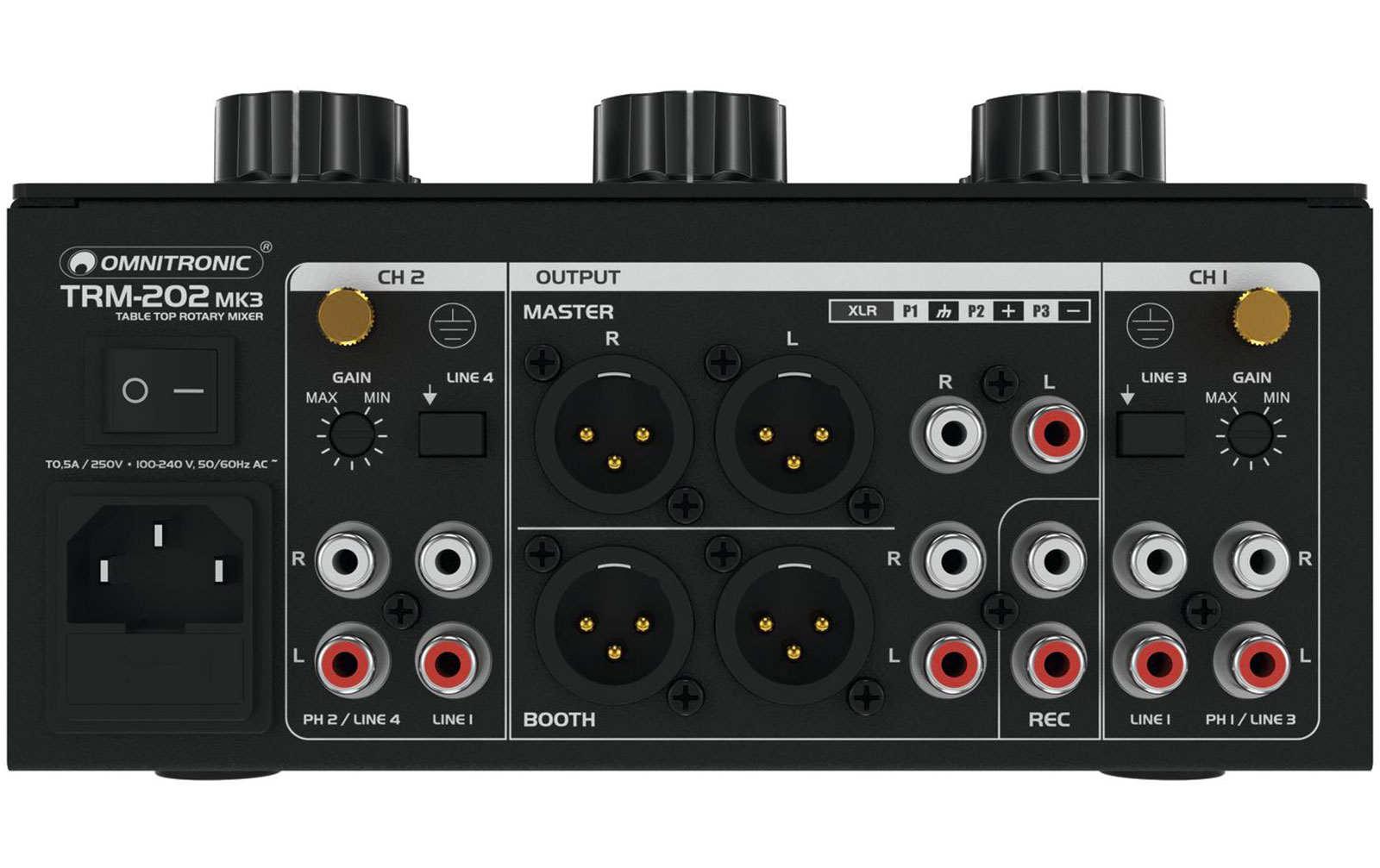 Omnitronic TRM-202 MK3 2-Kanal Rotary-Mixer