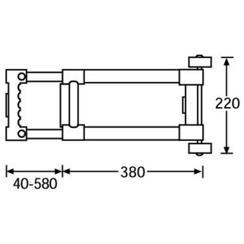Adam Hall 3472 Trolley 2 Auszüge Abnehmbar Länge 420 - 960 mm
