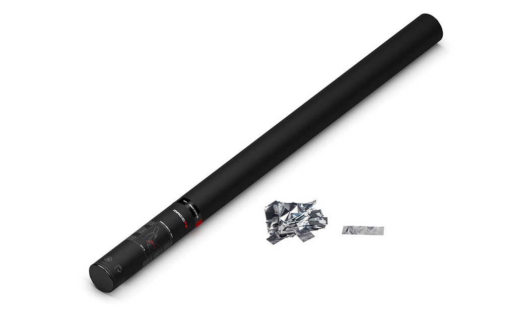 Magic FX Handheld Konfetti Kanone Pro 80cm Silber Metallic